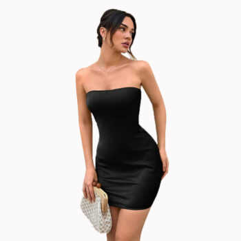 European beauty sexy tight bandeau dress short skirt
