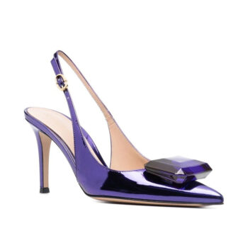 Ins Fashion Show Pointed Water Diamond One Button Simple Women's Shoes Single Shoes