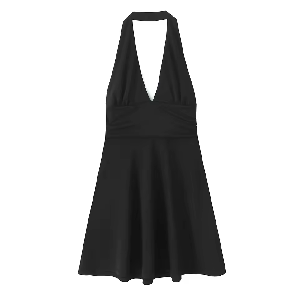 Sexy halter neck backless short dress for women - Image 5