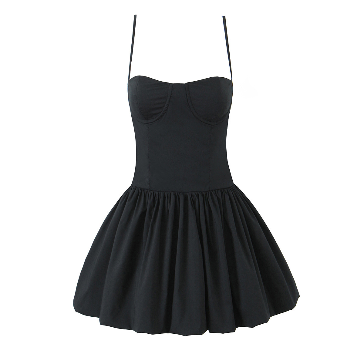 Sexy Fitted Strapless Princess Dress Bubble Skirt Short Dress