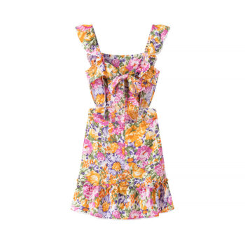 Sexy temperament printed short slim fit dress