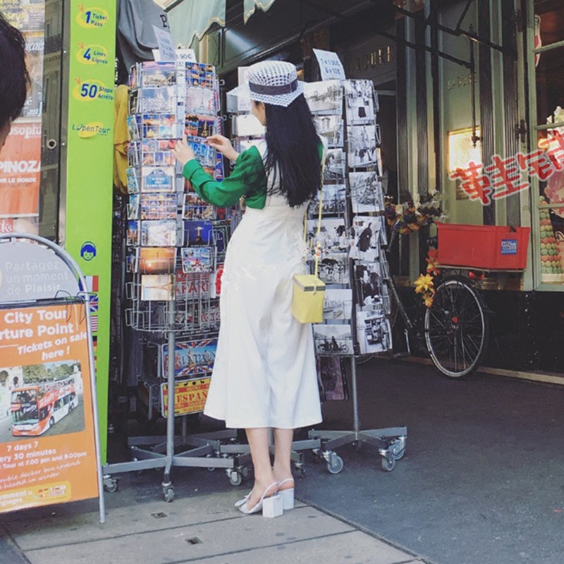 Square heel sandals for women, Roman square, trendy, personalized, thick heel, back strap, white sandals in large size - Image 4