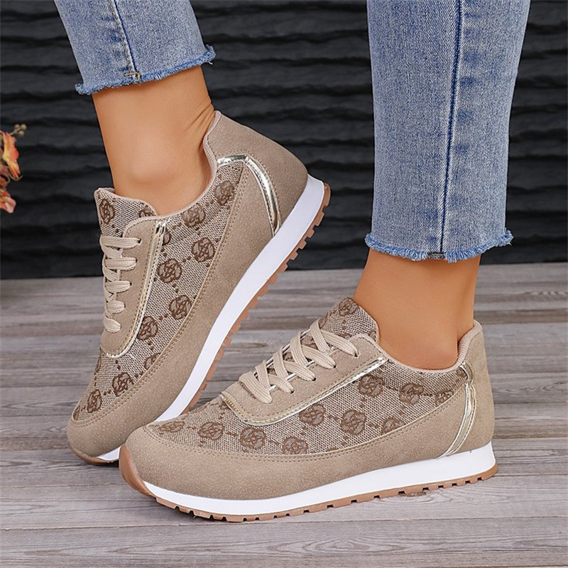 Sports style casual shoes for women, round toe color blocking, comfortable flat sole single shoes - Image 7
