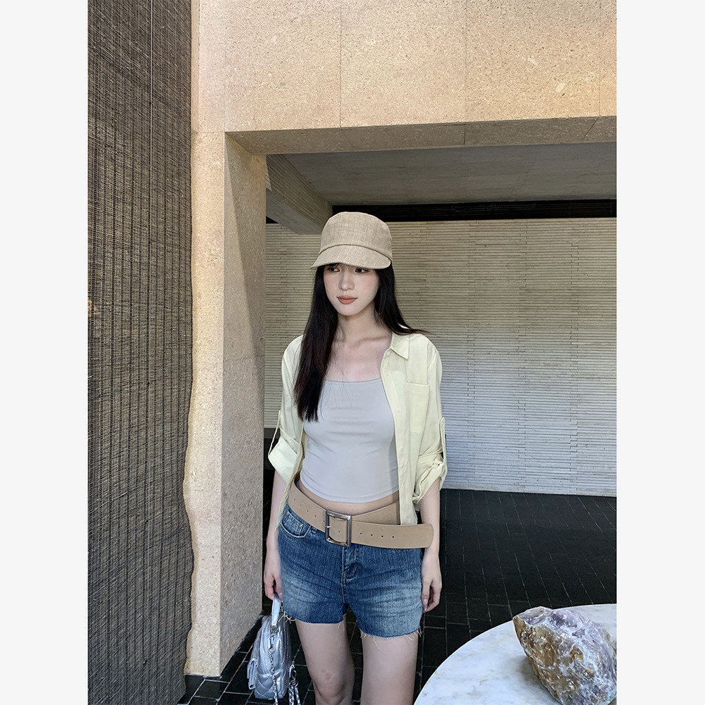 Elegant Casual Office Wear Tied Mid-Sleeve Blouse for Women - Image 5