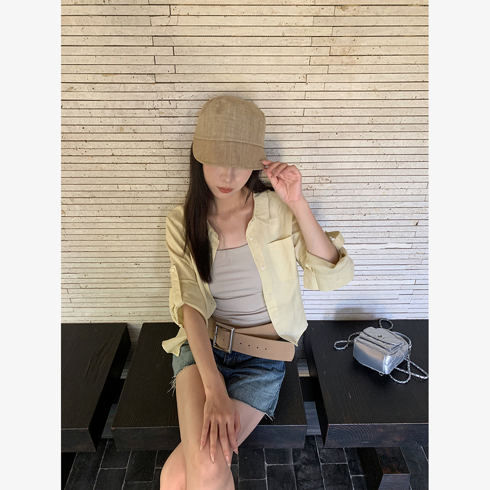 Elegant Casual Office Wear Tied Mid-Sleeve Blouse for Women - Image 3