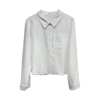 Elegant Casual Office Wear Tied Mid-Sleeve Blouse for Women