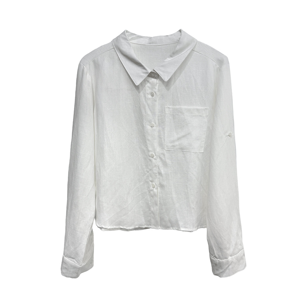 Elegant Casual Office Wear Tied Mid-Sleeve Blouse for Women