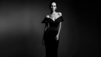 pear body shape wearing an elegant A-line dress